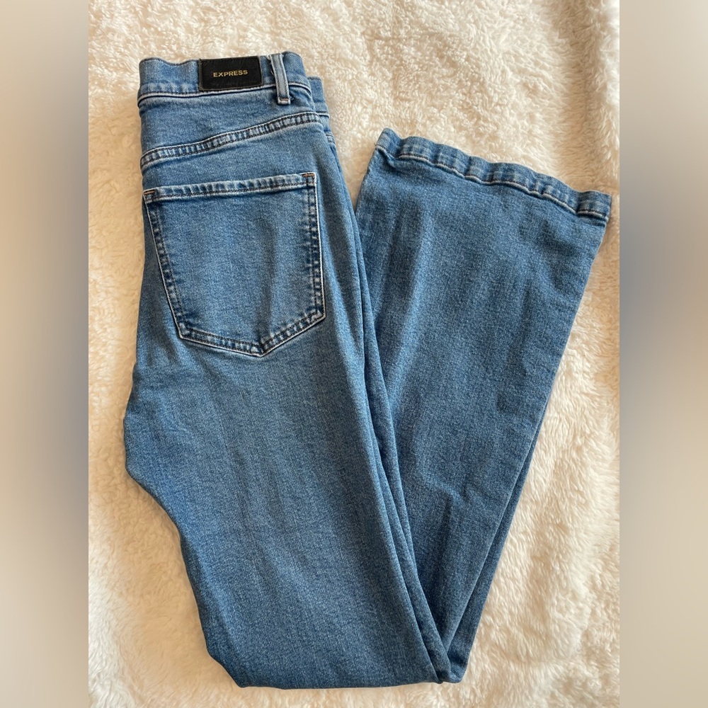 Express Light Blue Flare Jeans Size 4S